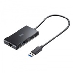 ＵＳＢハブ付き　２．５ギガビットＬＡＮアダプタ（ＵＳＢ　Ａ接続）　ＵＳＢ－３ＨＬＳ８ＢＫ　■お取り寄せ品
