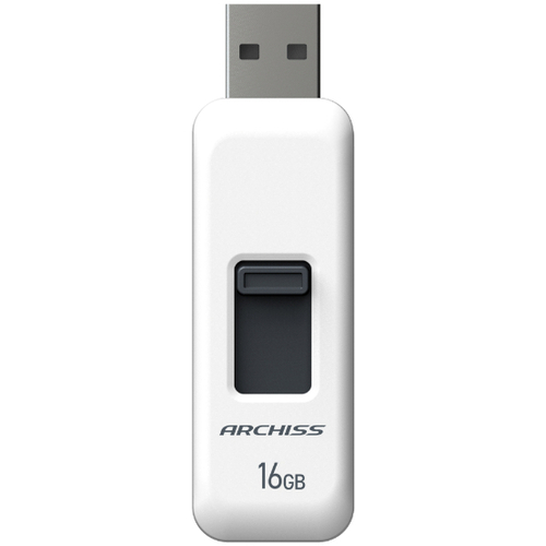 ＵＳＢ２．０　フラッシュメモリ　１６ＧＢ　スライド式　ホワイト　ＡＳ－０１６ＧＵ２－ＰＳＷ　■お取り寄せ品