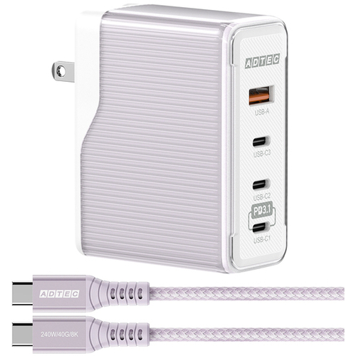 ＰＤ３．１ＡＣ充電器／Ｃｘ３・Ａｘ１／ＰＵ＆Ｔｙｐｅ－Ｃセット　ＡＰＤ－Ｖ１５０ＡＣ３－ＰＵ－ＣＵ４Ｇ３　■お取り寄せ品