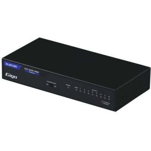 法人専用／Ｇｉｇａ対応スイッチングＨｕｂ／８ポート／金属筐体／磁石付き／電源内蔵モデル／ブラック　■２営業日内届