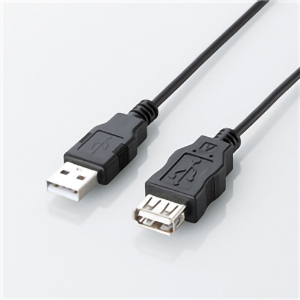 エコＵＳＢ２．０延長ケーブル／Ａ－Ａメスタイプ／エコ／１．５ｍ／ブラック　■お取り寄せ品