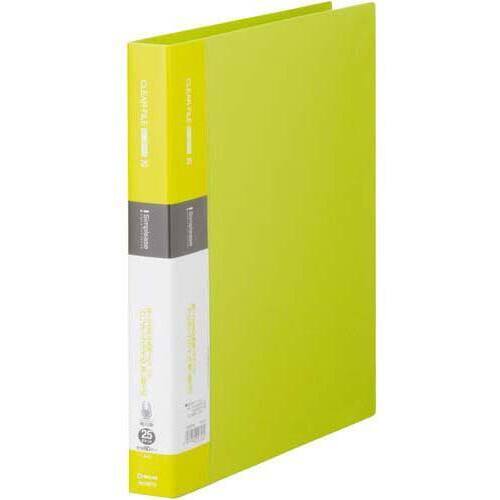 シンプリーズ　クリアファイル　差替　黄緑　Ａ４　縦　背幅３６ｍｍ１０冊