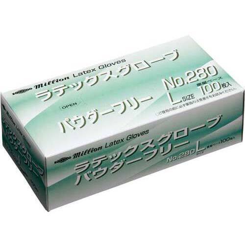 ラテックスグローブ　Ｎｏ．２８０　Ｌ　１００枚入
