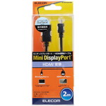 Ｍｉｎｉ　ＤｉｓｐｌａｙＰｏｒｔ－ＨＤＭＩ変換ケーブル／２．０ｍ／ブラック　■お取り寄せ品
