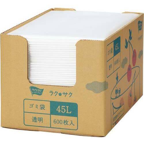 箱入り増量低密度薄口ゴミ袋　４５Ｌ　６００枚