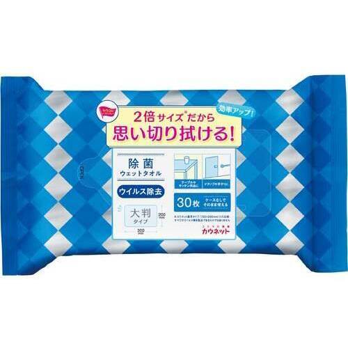 除菌ウェット　ウィルス除去大判　３０枚２Ｐ入×２０