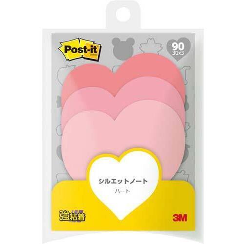 ポストイット　シルエットノート　強粘着　ハート