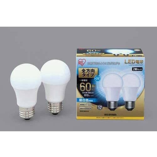 ＬＥＤ　Ｅ２６　全方向６０形　昼白色２個入