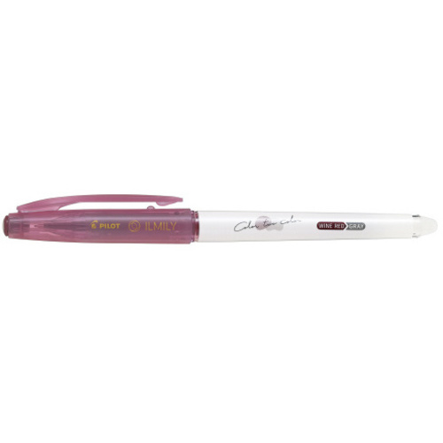 イルミリー　カラートゥーカラーボールペン　０．４ｍｍ　ワインレッド・グレー