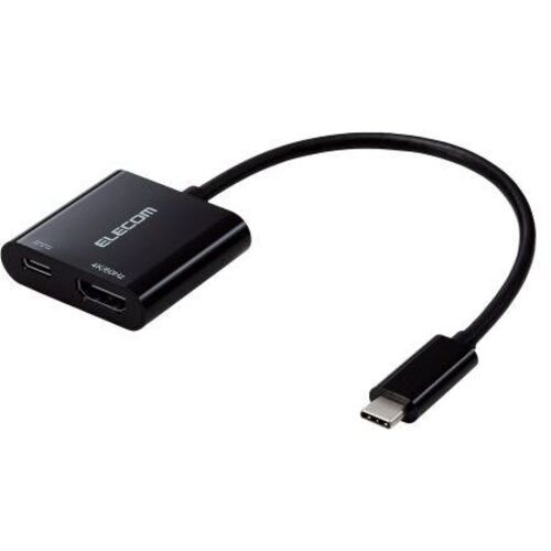 映像変換アダプター／Ｔｙｐｅ－Ｃ－ＨＤＭＩ／給電ポート付　ＭＰＡ－ＣＨＤＭＩＰＤ１５ＢＫ　■お取り寄せ品