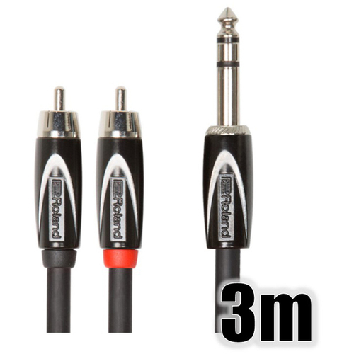 オーディオケーブル／３ｍ／ＴＲＳフォン－ＲＣＡピン&times;２　ＲＣＣ－１０－ＴＲ２ＲＶ２　■お取り寄せ品