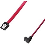 上Ｌ型シリアルＡＴＡ３ケーブル（ストレート側ラッチ付き・１ｍ）　ＴＫ－ＳＡＴＡ３－１ＵＬ　■お取り寄せ品