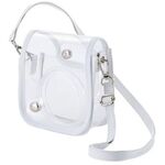 チェキアクセサリ／カメラケース／ｍｉｎｉ１２用／カラフル／ストラップ付属／ホワイト　■お取り寄せ品