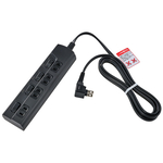 ランプレス個別スイッチ付電源タップ　４個口　２ｍ　ブラック　ＷＬＫ－Ｅ４２（ＢＫ）　■お取り寄せ品