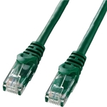 カテゴリ６　ＵＴＰ　ＬＡＮケーブル（バルク品・０．５ｍ・グリーン）　ＬＡ－Ｙ６－００５Ｇ　■お取り寄せ品