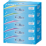 エルモア　水に流せるティシューペーパー１６０組５個