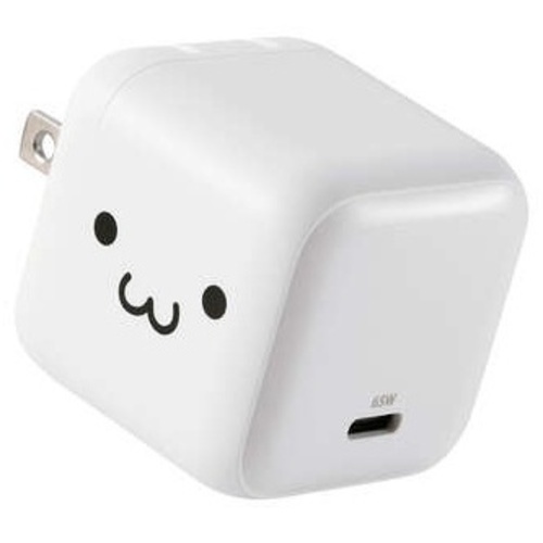 ＡＣ充電器／スマホ・タブレット用／ＵＳＢ　ＰＤ／６５Ｗ／ＵＳＢ－Ｃ／スイングプラグ／しろちゃん　■お取り寄せ品