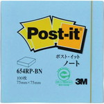 ポストイット　再生紙ノート７５×７５　ブルー１０冊