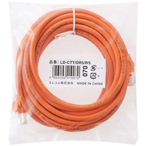 ＥＵ　ＲｏＨＳ指令準拠　ツメ折れ防止ＬＡＮケーブル（Ｃａｔ５Ｅ）／５．０ｍ／簡易パッケージ仕様／オレンジ　■お取り寄せ品
