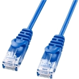 カテゴリ６極細ＬＡＮケーブル（５ｍ・ブルー）　ＬＡ－ＳＬ６－０５ＢＬ　■お取り寄せ品