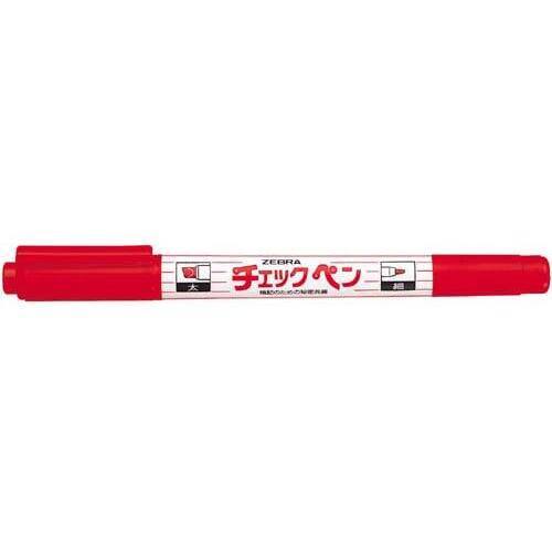チェックペン　赤