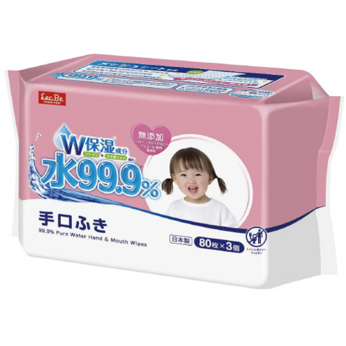 レック 水99．9％ 手口ふきW 80枚入×3個パック E00871