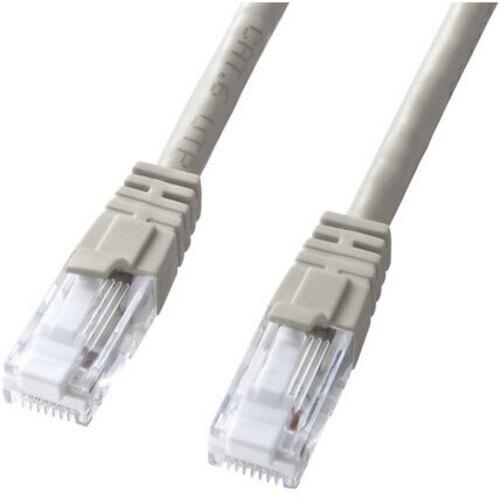 つめ折れ防止カテゴリ６ＬＡＮケーブル（ライトグレー・５ｍ）　ＫＢ－Ｔ６ＴＳ－０５Ｎ　■お取り寄せ品