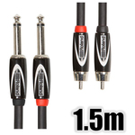 オーディオケーブル／１．５ｍ／ＲＣＡピン×２－ＴＳフォン×２　ＲＣＣ－５－２Ｒ２８　■お取り寄せ品