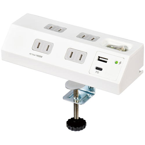 デスクＵＳＢタップ　ＰＤ２０Ｗ　ホワイト　ＷＬＳ－ＤＳ４２２２ＳＵＣ（Ｗ）　■お取り寄せ品