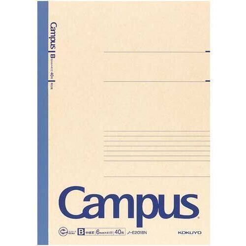 再生紙キャンパスノート　Ａ４　Ｂ罫６ｍｍ　４０枚