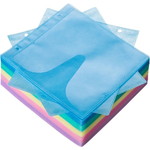 ＤＶＤ・ＣＤ不織布ケース（リング穴付き・１００枚入り・５色ミックス）　■お取り寄せ品