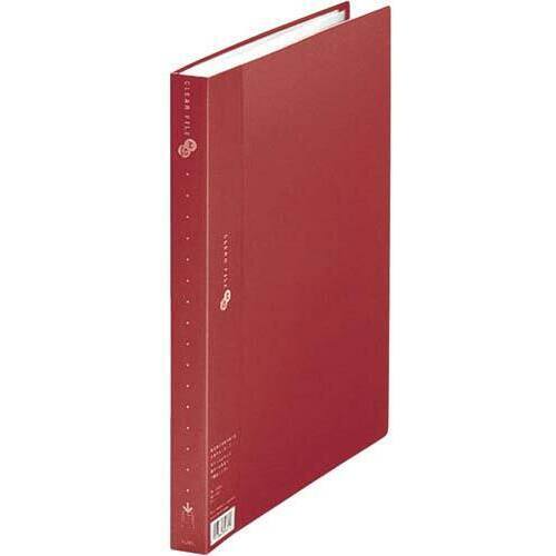 クリアーファイル　スーパーエコノミーＡ４タテ　４０Ｐ赤　【お取り寄せ品】６営業日以内届