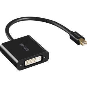 ｍｉｎｉＤｉｓｐｌａｙＰｏｒｔ－ＤＶＩ変換アダプタ　ブラック　ＢＭＤＰＤＶＢＫ　■２営業日内届