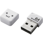 ＵＳＢメモリ／ＵＳＢ２．０／小型／キャップ付／６４ＧＢ／ホワイト　ＭＦ－ＳＵ２Ｂ６４ＧＷＨＦ　■お取り寄せ品