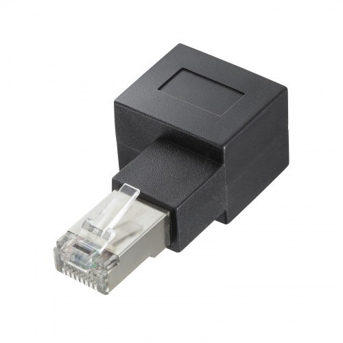 ＲＪ－４５Ｌ型変換アダプタ（右出し、カテゴリ６Ａ　ＳＴＰ）　ＡＤＴ－ＲＪ６Ａ－ＬＲ　■お取り寄せ品