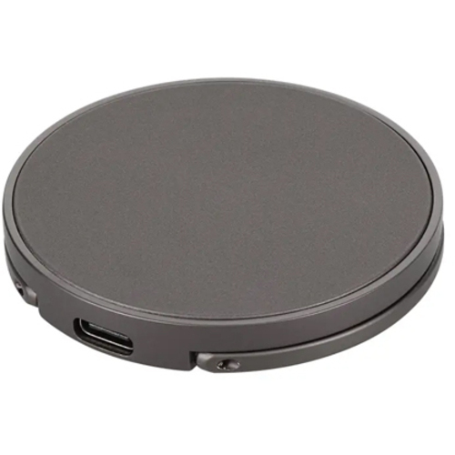 Ｑｉ対応ワイヤレス充電器／マグネット／急速充電／ガンメタル　ＯＷＬ－ＭＷ０１－ＧＭ　■お取り寄せ品