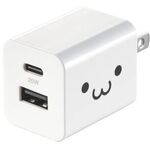 ＡＣ充電器／ＵＳＢ　ＰＤ２０Ｗ／ＵＳＢ－Ｃ・Ａ／しろちゃん　ＭＰＡ－ＡＣ１２０２０ＷＦ　■お取り寄せ品