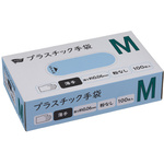 プラスチック手袋　薄手　粉無　Ｍ　１００枚&times;３０