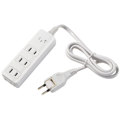 コード付きアラームタップ　４Ｐ　１ｍ　ＷＢ－Ａ４１（Ｗ）　■お取り寄せ品