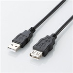 エコＵＳＢ２．０延長ケーブル／Ａ－Ａメスタイプ／エコ／５ｍ／ブラック　■２営業日内届