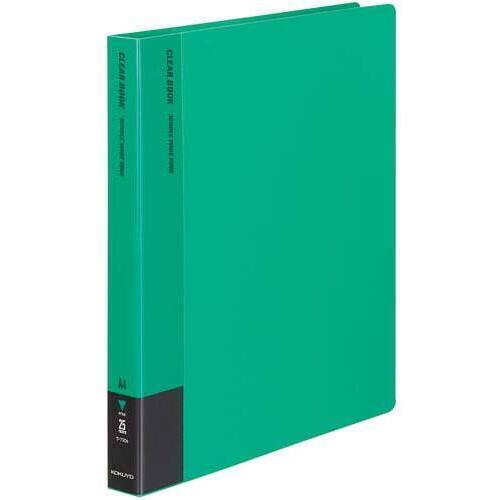 クリヤーブック替紙式　緑　Ａ４縦背幅３３ｍｍ４冊