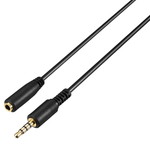 ＰＣヘッドセット延長ケーブル　４極　０．３ｍ　ブラック　■お取り寄せ品