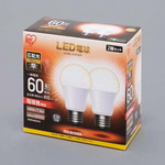 ＬＥＤ　Ｅ２６　広配光６０形　電球色　２個入