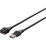 どっちもＵＳＢ２．０　Ａ　ｔｏ　Ａ延長ケーブル　１．５ｍ　ブラック　ＢＵ２ＡＡＤ１５ＢＫ　■２営業日内届