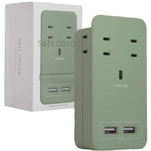 ＳＡＴＩＣＯＬＯＲ　ＡＣ&times;４　ＵＳＢ&times;２　ＬＧ　【お取り寄せ品】９営業日以内届