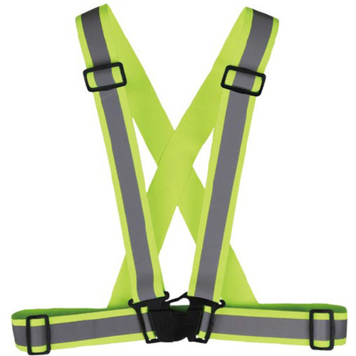 ストレッチ反射安全ベスト　黄　フリー　２枚入　【お取り寄せ品】８営業日以内届