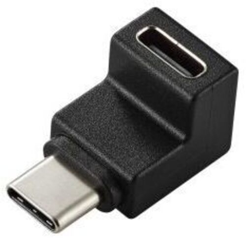 ＵＳＢ　Ｔｙｐｅ－Ｃアダプタ／Ｌ字／縦向き／ブラック　ＡＤ－ＣＦＣＭＬ０２ＢＫ　■お取り寄せ品