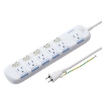 省エネタップ（３Ｐ・６個口・３ｍ）　ＴＡＰ－Ｓ１０Ｎ２－３　■お取り寄せ品