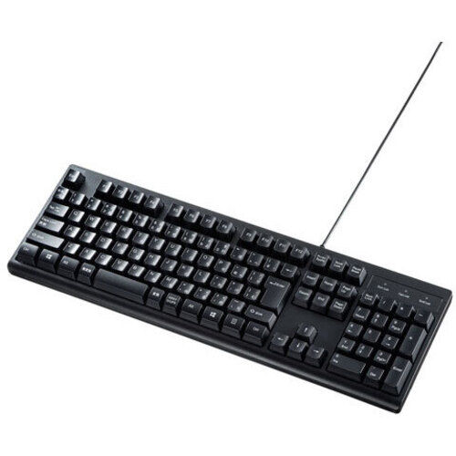 日本語１０９キーボード　抗菌防水防塵タイプ（ブラック）　ＳＫＢ－ＢＳ６ＢＫ　■お取り寄せ品