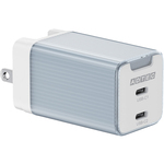 ＰＤ対応　ＡＣ充電器／ＧａＮ／６５Ｗ／ＵＳＢ　Ｔｙｐｅ－Ｃ　２ポート／ブルー　■お取り寄せ品